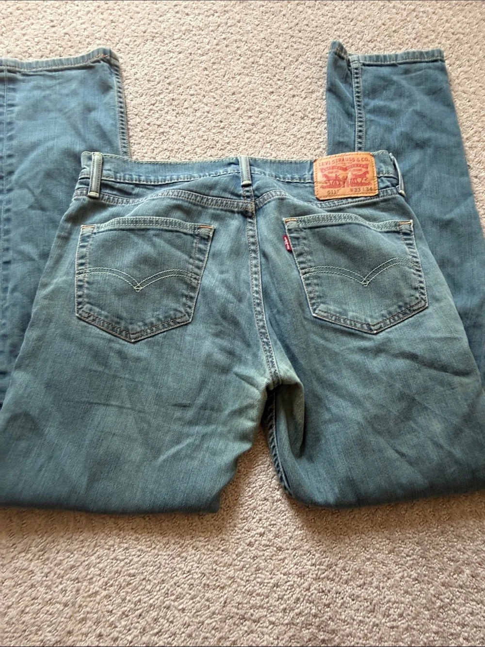 Levi's Men's Skinny Jeans in Light Blue Wash